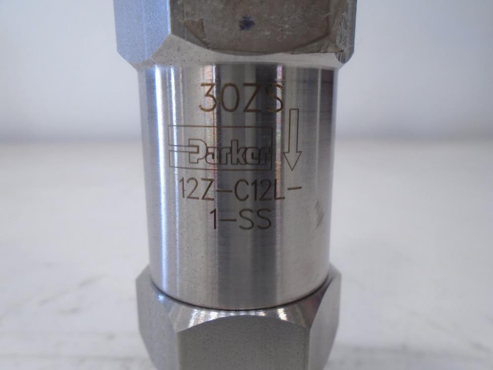 Parker 3/4" C-Series Check Valve 12Z-C12L-1-SS